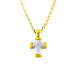 Χρυσός σταυρός Κ18 με brilliant Χρυσός σταυρός Κ18 με brilliant